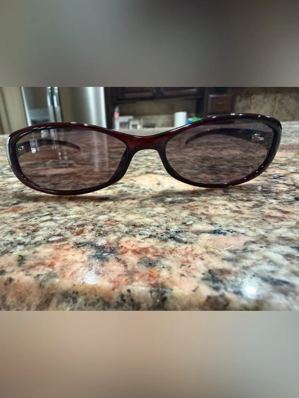 Gucci Vintage Small Brown Tinted Oval Sunglasses